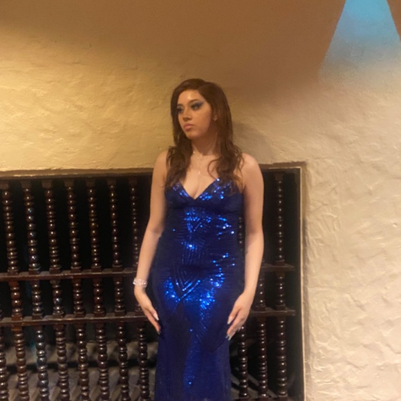 Blue Prom Dress - Picture 2 of 7